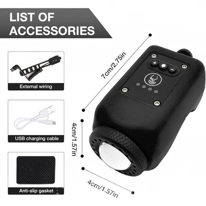Bike Horn, Bicycle Horn with Large Range Floodlight, IPX5 Waterproof