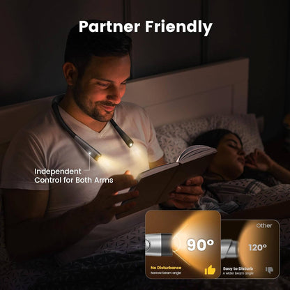Portable Neck Reading Light, Flexible Design for Bedtime & Hands Free Reading