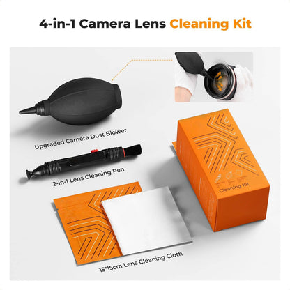 Camera Lens Cleaning Kit, Lens Pen, Air Blower & Microfiber Cloth for Canon, Nikon, Sony, Pentax DSLR, Filters & Cell Phones