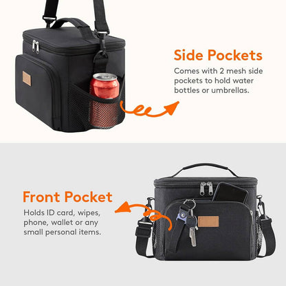Large Insulated Lunch Bag Soft Cooler, Leakproof Lunch Box Tote for Men Women Travel Work Food Storage