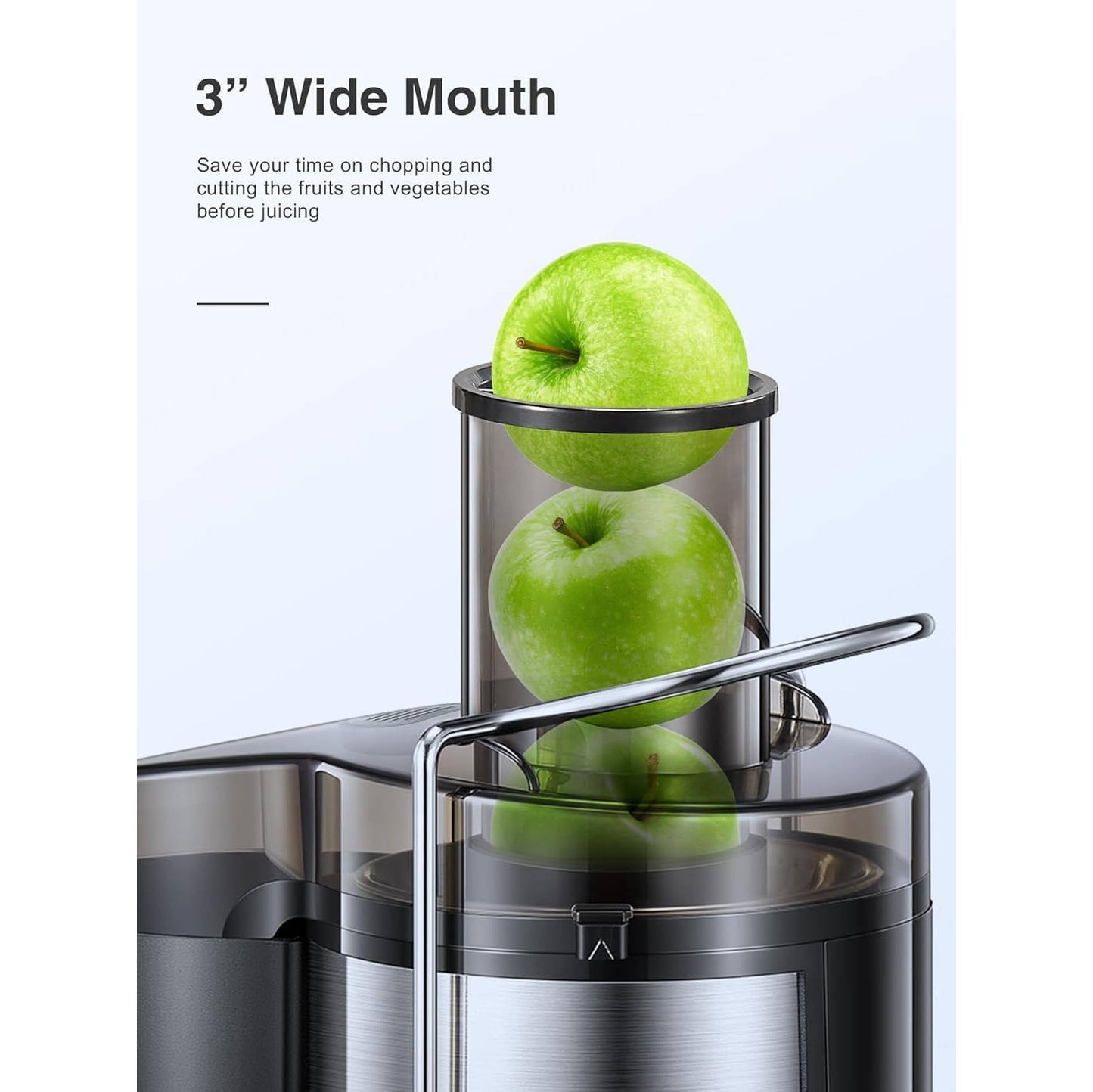 800W Centrifugal Juicer Extractor, Stainless Steel Juicer Machine with 3 Inch Wide Feed Chute for Fruits and Vegetables