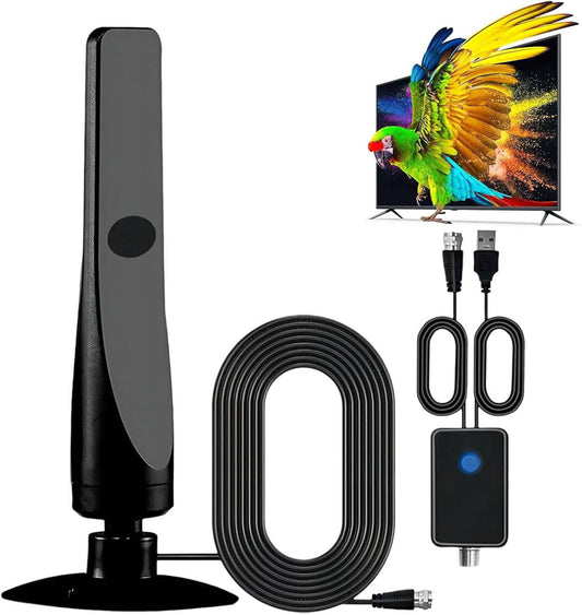 2026 Upgraded Digital TV Antenna Indoor for Smart TV - 1600+ Miles Range Amplifier HD Antenna Signal Booster for TV Local Channels