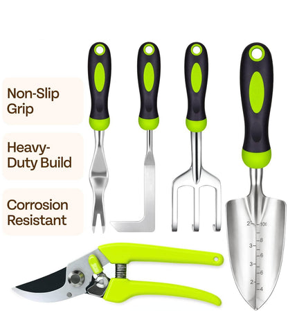 Ergonomic Heavy Duty Gardening Tools Kit, Gardening Gifts for Women and Men
