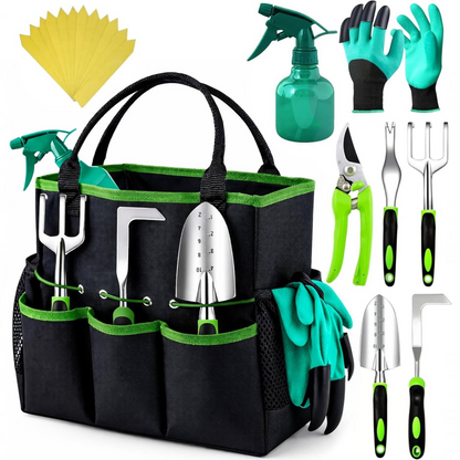 Ergonomic Heavy Duty Gardening Tools Kit, Gardening Gifts for Women and Men