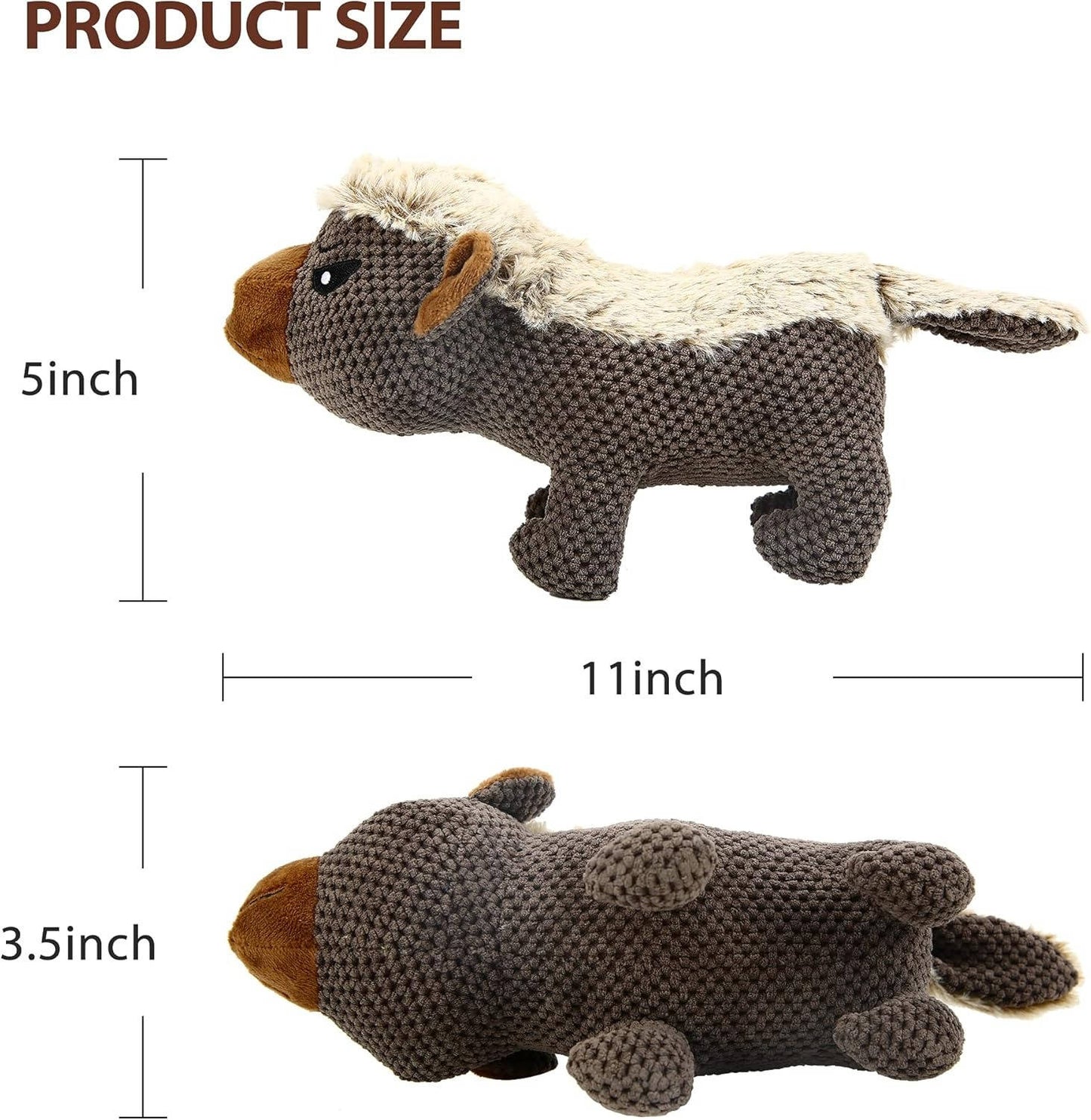 Indestructible Dog Plush Toys for Aggressive Chewers for for Medium and Large Breed