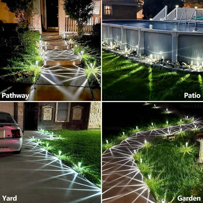10 Pack Solar Outdoor Lights, Waterproof Cool White LED Pathway Lights for Gardens, Pathways & Driveways