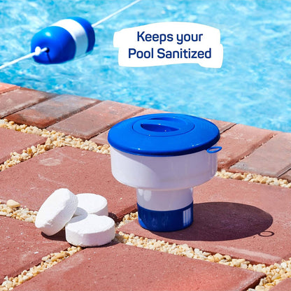 Adjustable Floating Chlorine Dispenser for Hot Tubs, Spas & Above Ground Pools