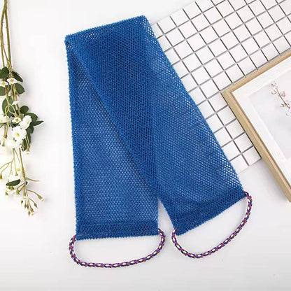 Exfoliating Shower Net Sponge with Drawstring, Body Scrubber for Bath and Back Cleaning