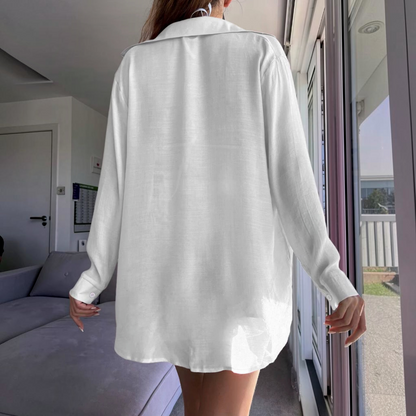 Womens Sheer Button Front Cover Up Shirt and Shorts Set