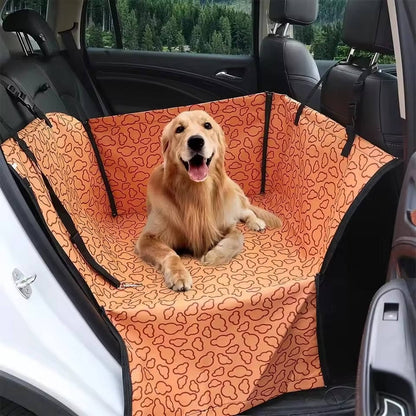 Eco Friendly Polyester Dog Car Seat Cover, Waterproof Rear Seat Hammock and Back Protector Mat for Small Dogs