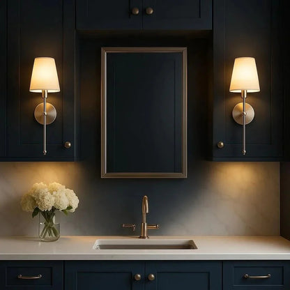 Indoor Wireless Fabric Wall Light, Cordless Battery Operated Sconces (Set of 2)