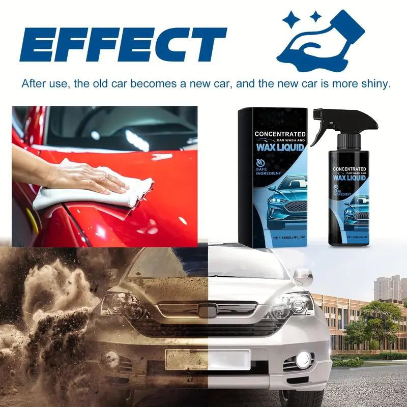 Multi Functional Car Ceramic Coating Spray, Polishing Spot Remover, 2026 High Gloss Paint Protection Kit with Microfiber Towel & Sponge