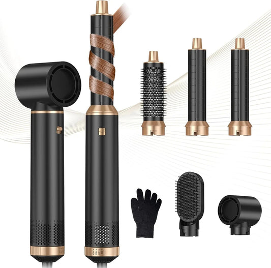 5 in 1 Blow Dryer Brush with Negative Ion, Hot Air Styler And Curling Wrap