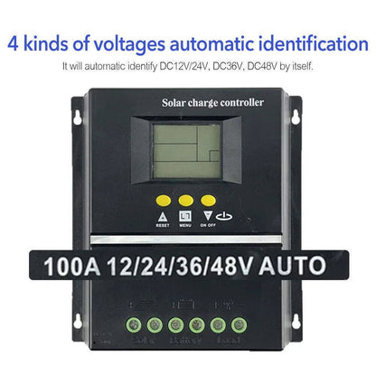 400W MPPT Solar Charge Controller, 12V 24V 36V 48V Solar Battery Charging Controller for Solar Panels