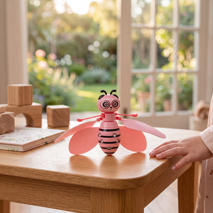 Flying Bee Toy with Motion Sensor and Obstacle Avoidance, LED Lights
