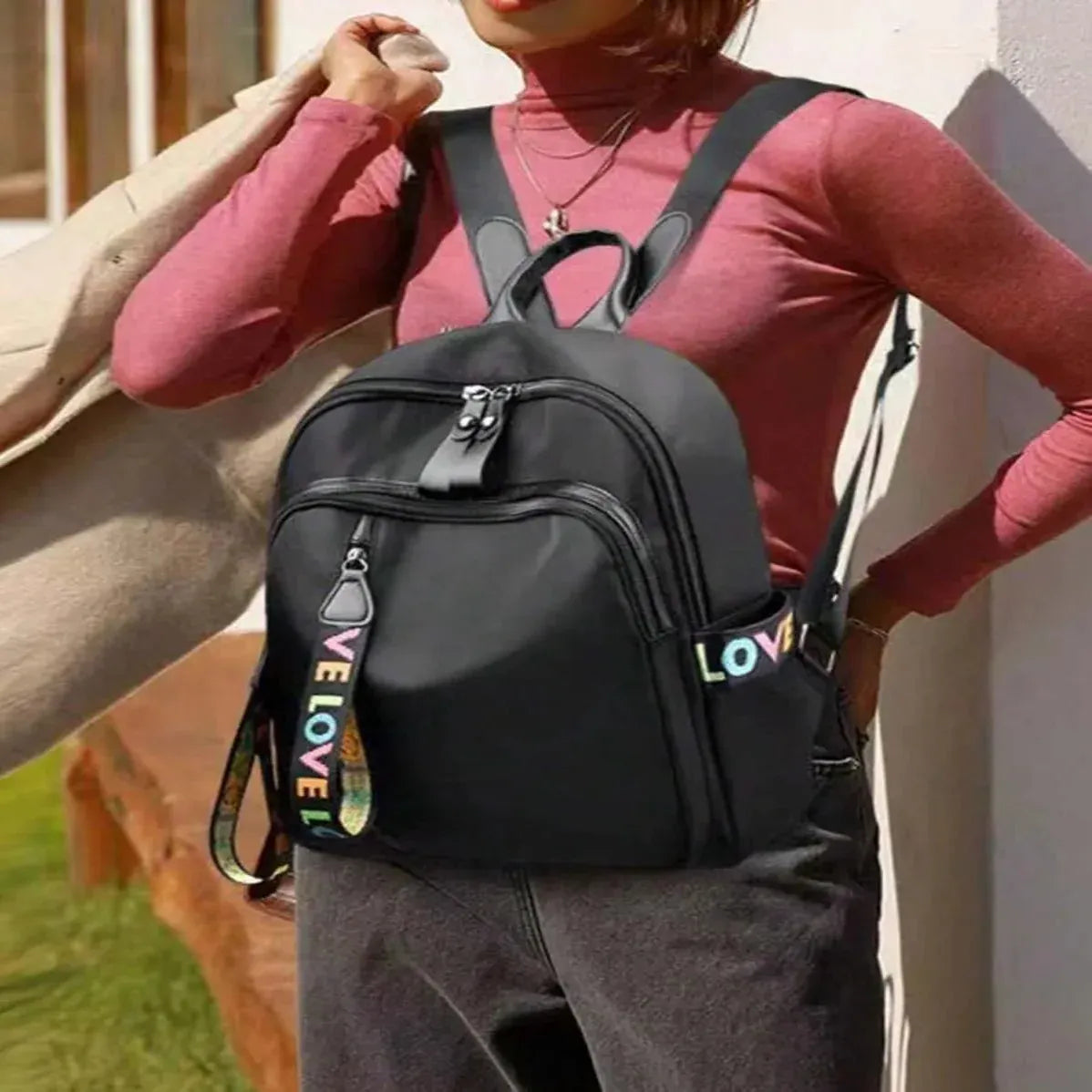 Weather Resistant Backpack with Dual Storage Compartments for Laptops