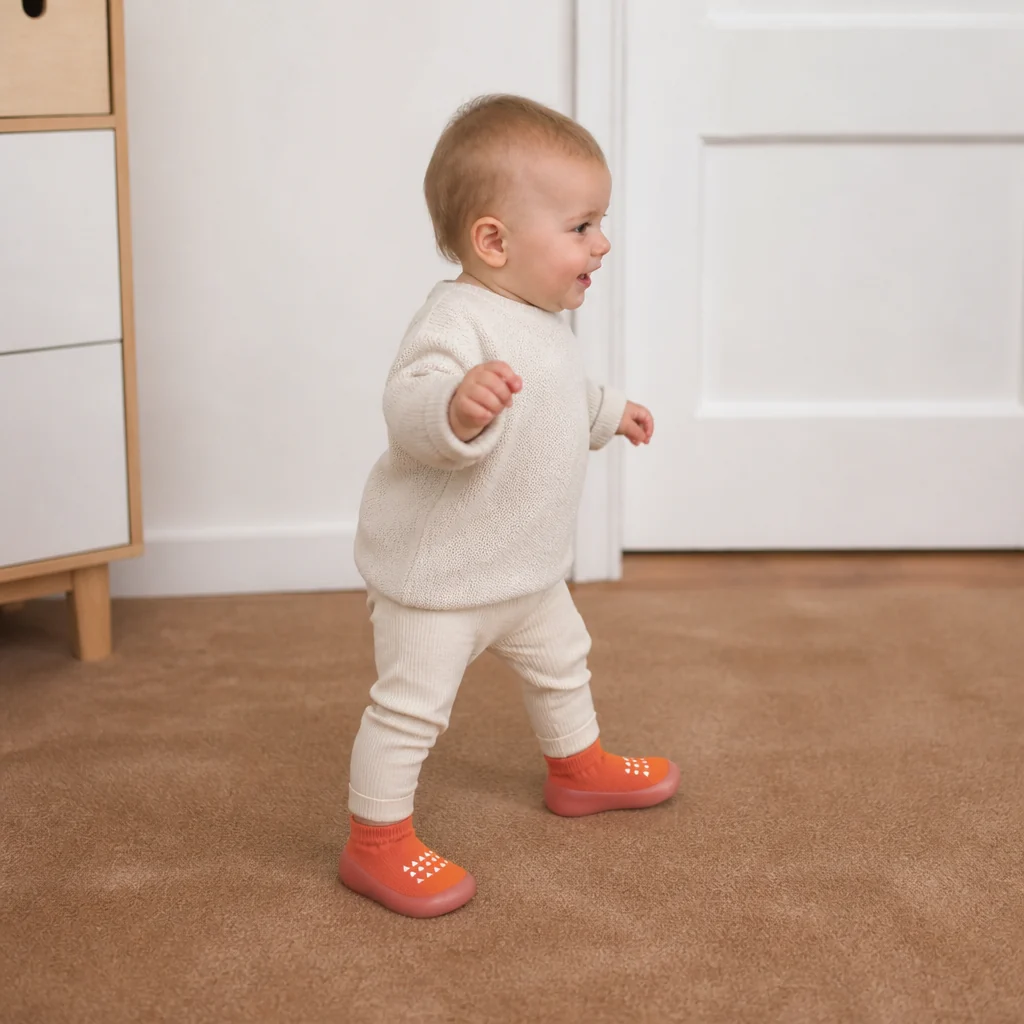 Ventilated Toddler Shoes with Non Slip Textured Bottom for First Steps