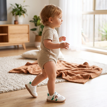 Soft Flexible Sole First Walker Shoes for Babies with Anti Slip Rubber Bottom