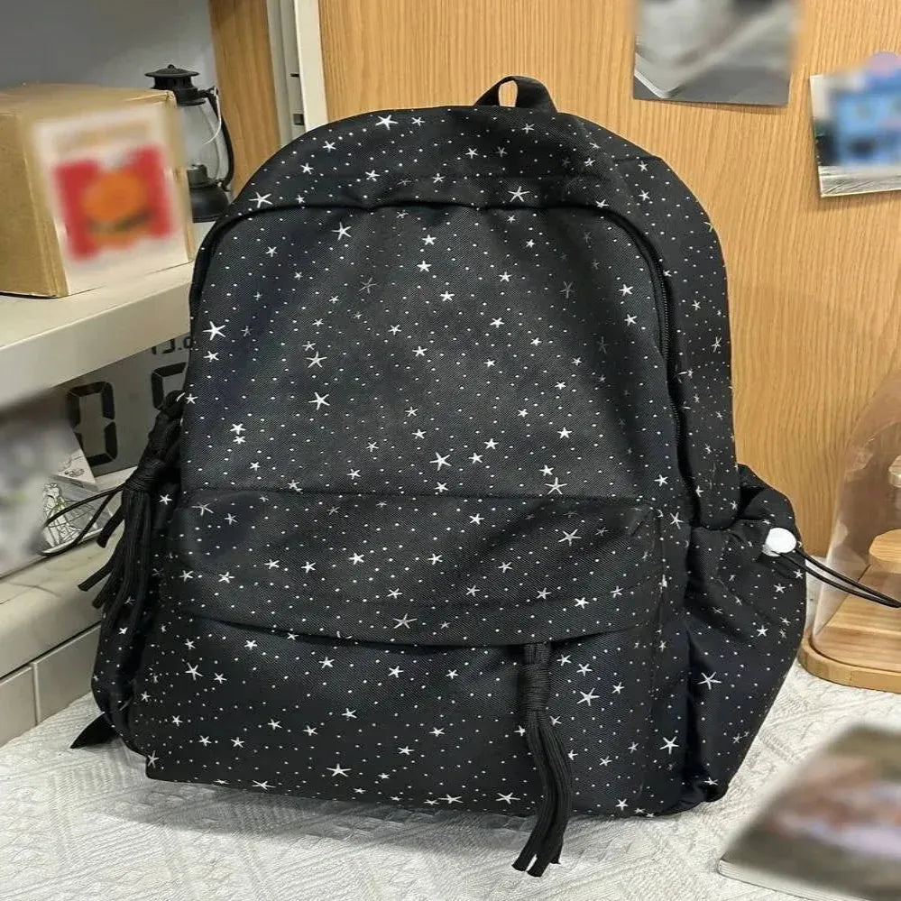 Celestial Print School Backpack with Adjustable Padded Shoulder Support