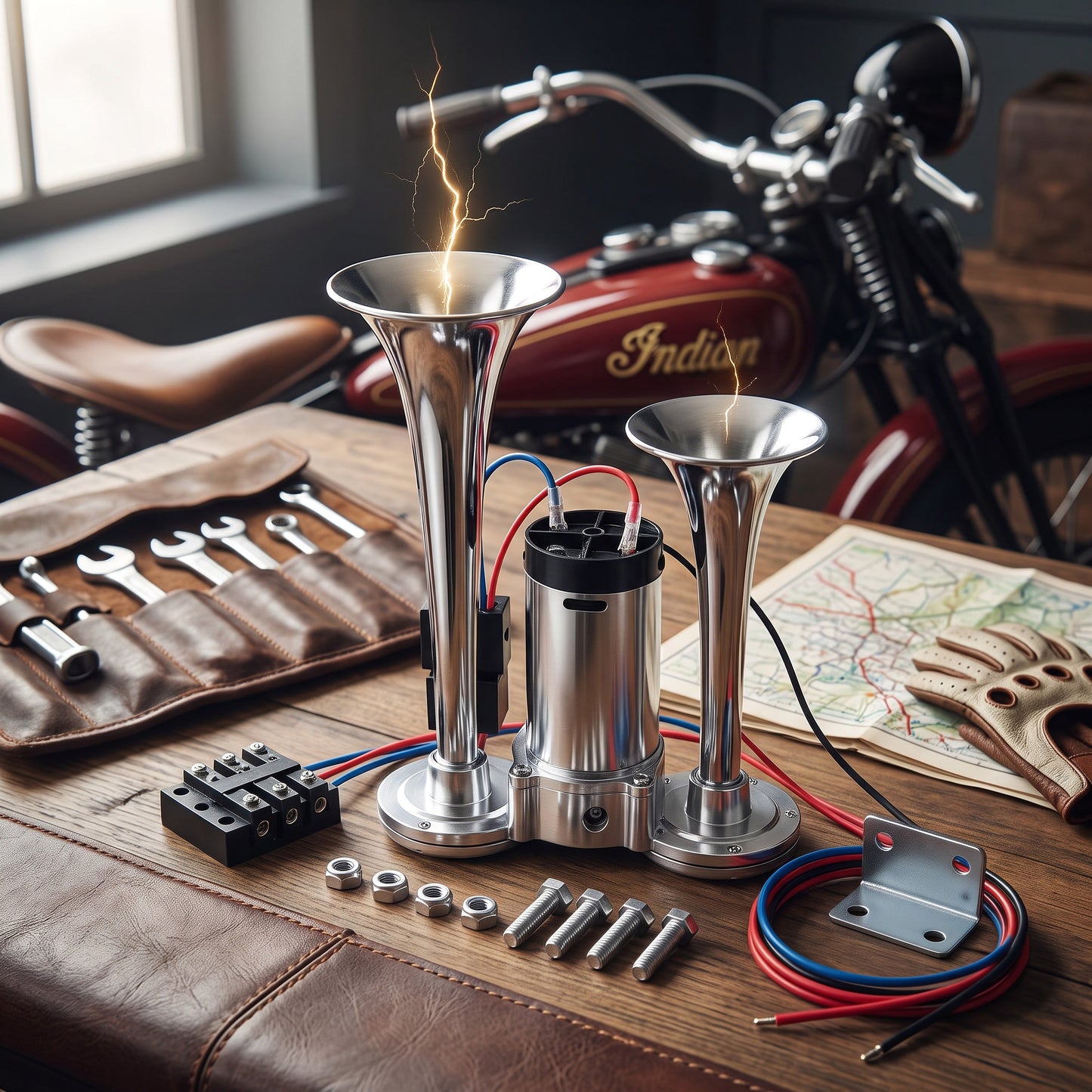 Dual Air Horn System with 130dB Output and Built-In Compressor for 12V Vehicles