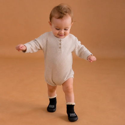 Ventilated Toddler Shoes with Non Slip Textured Bottom for First Steps