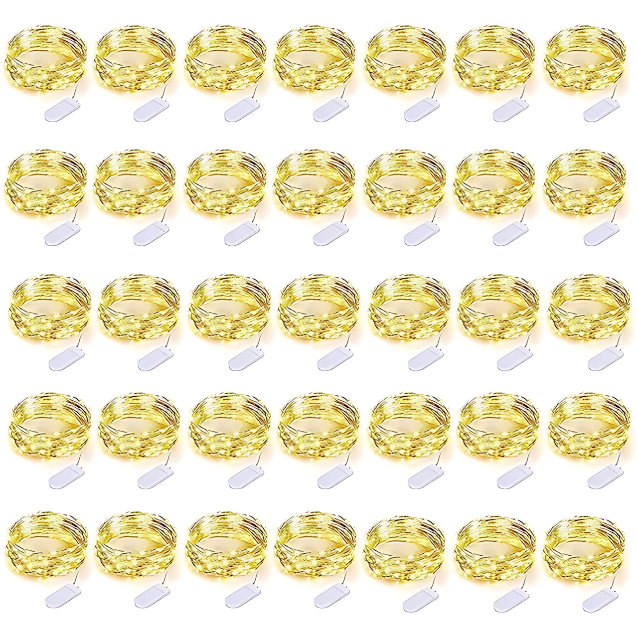 100 Pack Waterproof Mini LED Fairy String Lights with Flexible Silver Wire for Weddings and Party Decor