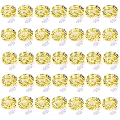 100 Pack Waterproof Mini LED Fairy String Lights with Flexible Silver Wire for Weddings and Party Decor