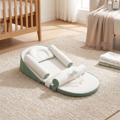 Infant Wedge Pillow with Memory Foam Core and Removable Cover for Crib Sleep
