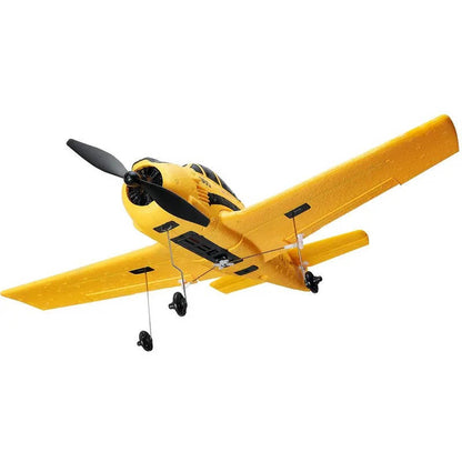 RC Plane 4 Channel 2.4GHz, Easy Fly Trainer with Gyro Stabilizer, 2 Batteries for Beginners & Kids