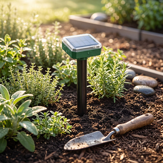 Solar Ultrasonic Rodent Repeller with Variable Frequency Sound and Auto Day-Night Mode