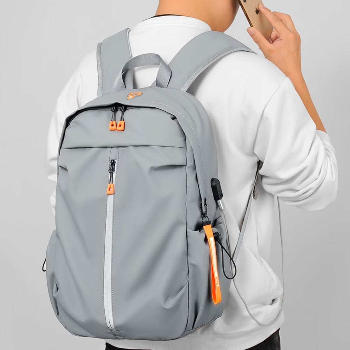 Water Resistant Commuter Backpack with Padded Laptop Section and Breathable Back