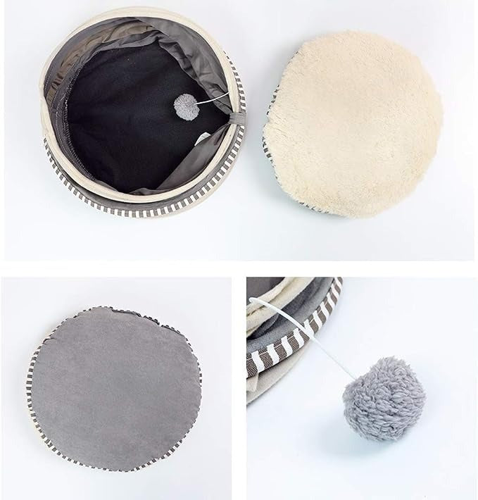 Plush Pet Bed with Customizable Colors and Machine Washable Fabric for Small Animals