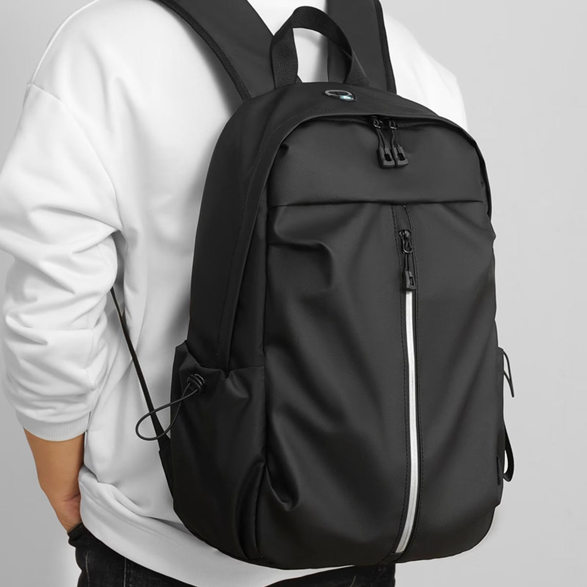 Water Resistant Commuter Backpack with Padded Laptop Section and Breathable Back