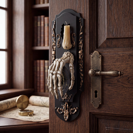 Motion Sensor Doorbell Spray Prop with Sound and Light Effects for Halloween Decorations