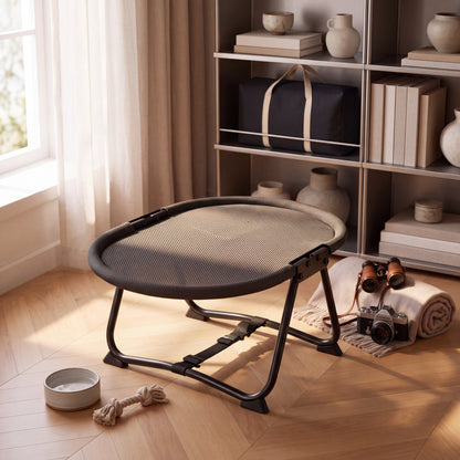 Elevated Pet Bed with Breathable Mesh and Carrying Bag for Cats and Dogs