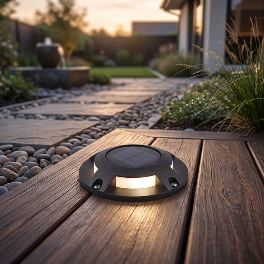 Outdoor Solar Pathway Light with Automatic Dusk Sensor and Dual Brightness, 80 Hour Runtime