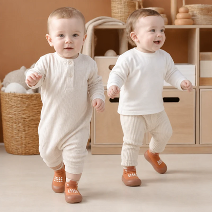 Ventilated Toddler Shoes with Non Slip Textured Bottom for First Steps