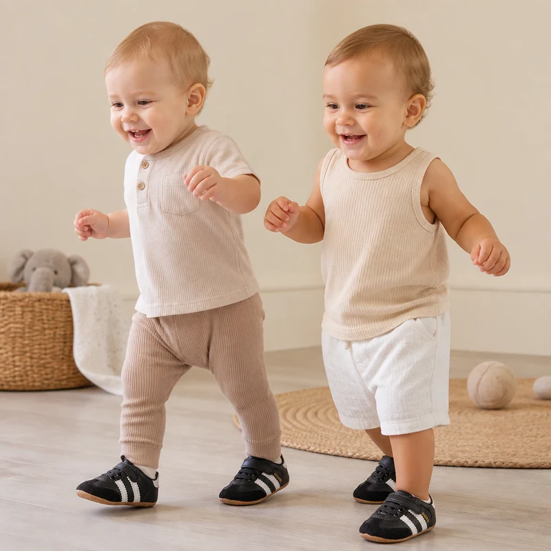 Soft Sole Infant Sneakers with Touch Fastening Straps for Early Walkers