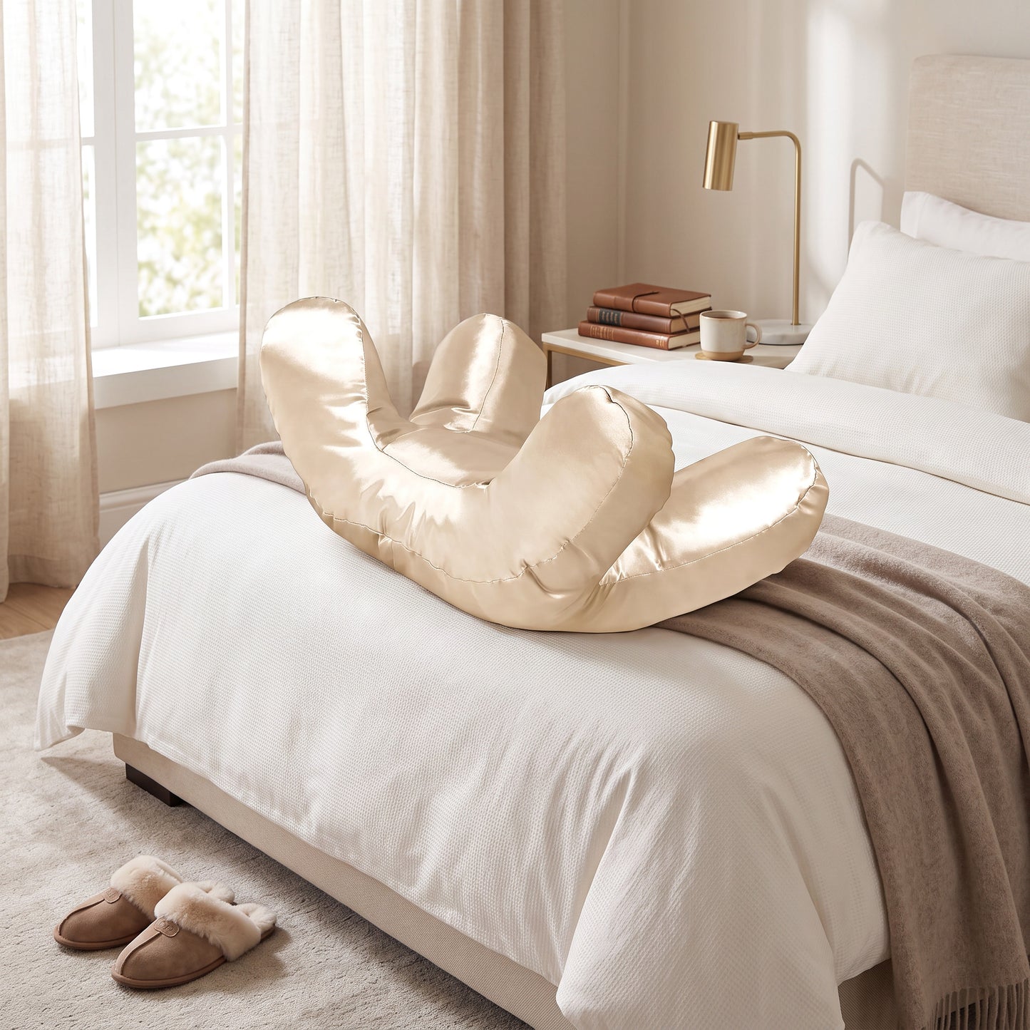 Anti-Wrinkle Side Sleeper Pillow with Raised Pillar Frame and Removable Washable Cover