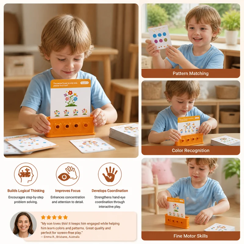 Children's Padlock and Key Pairing Toy, Shape Matching Learning Game