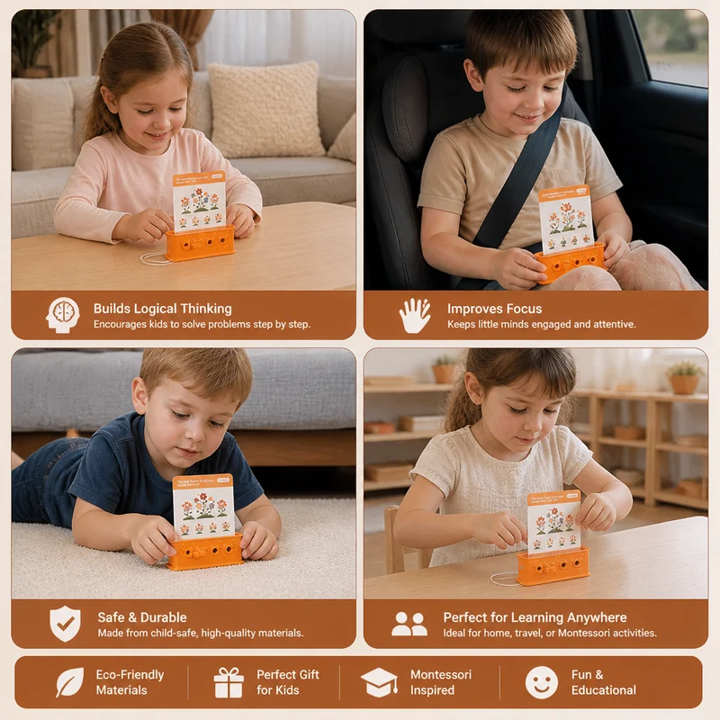 Children's Padlock and Key Pairing Toy, Shape Matching Learning Game