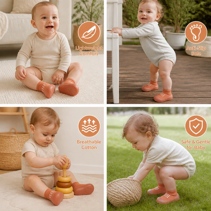 Ventilated Toddler Shoes with Non Slip Textured Bottom for First Steps