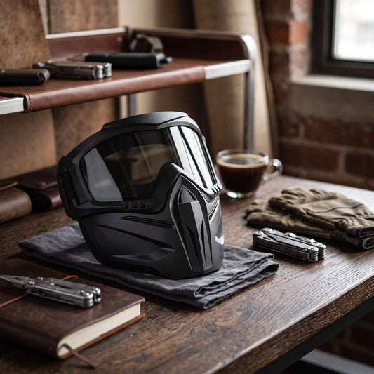 Full Face Goggle Mask with Detachable Goggles and Side Ventilation