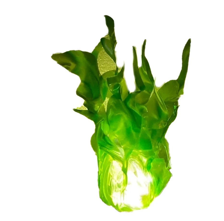 Handheld LED Fireball Prop with Two Tone Shell and Floating Look for Wizard and Witch Costumes