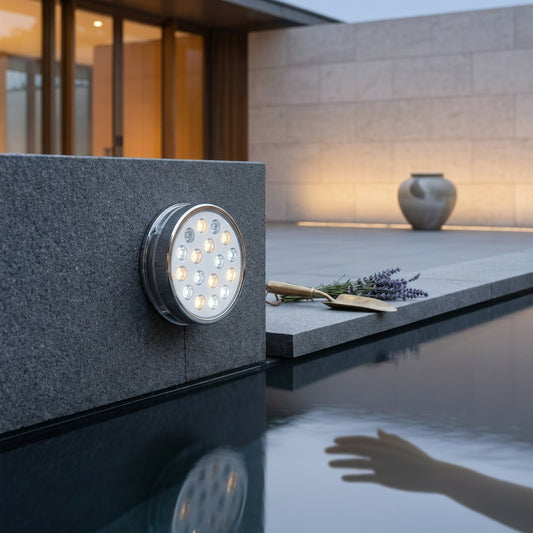 Submersible LED Light with 16-Color Remote and Suction Cup Mounting for Pools
