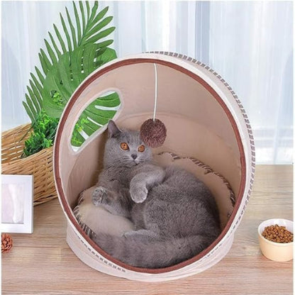Plush Pet Bed with Customizable Colors and Machine Washable Fabric for Small Animals