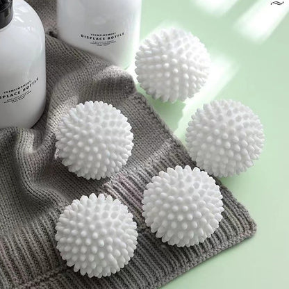 Reusable Dryer Balls with Textured Nubs and Fabric Separation, Set of 5