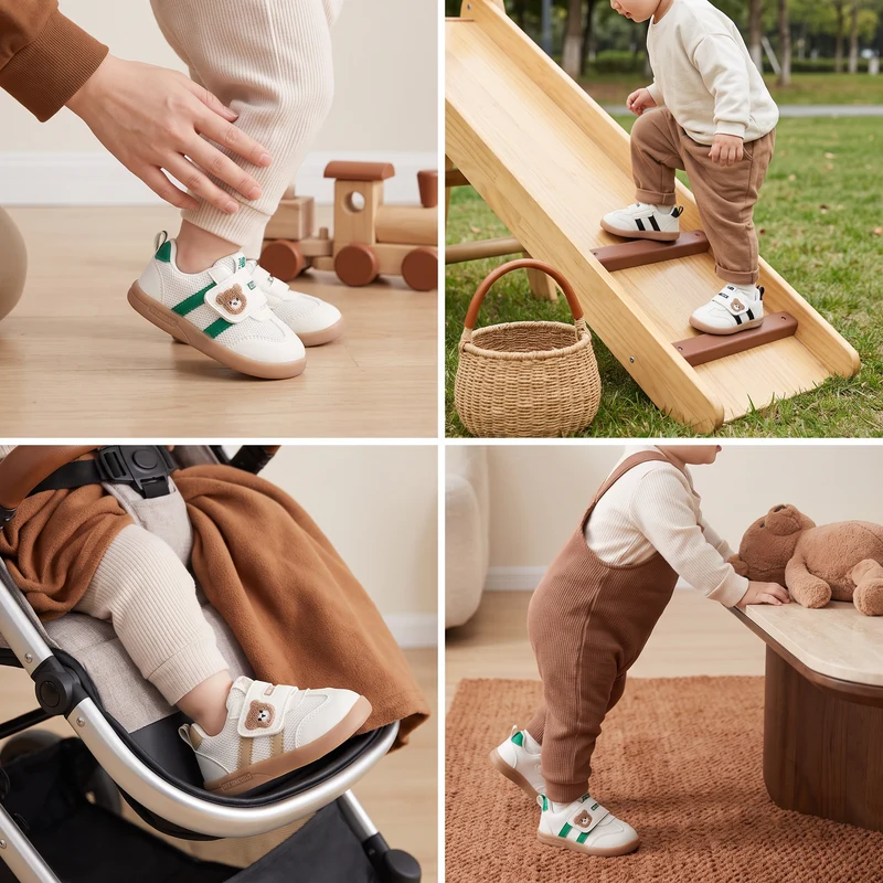 Soft Flexible Sole First Walker Shoes for Babies with Anti Slip Rubber Bottom
