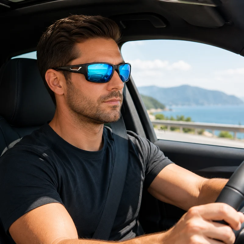 Polarized Sunglasses for Drivers, UV400 Protection with Glare Reducing Lenses