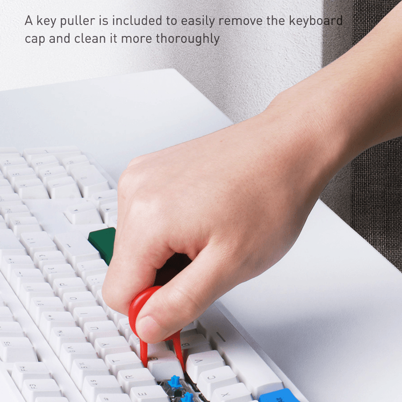 Five Tool Keyboard and Earphone Cleaning Pen with Bristles, Sponge, Brush, Pen Tip and Keycap Puller